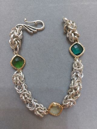Bracciale argento verde