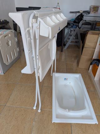 Bañera-cambiador bebé plegable