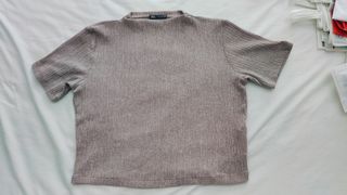 Blusa Zara beige talla L