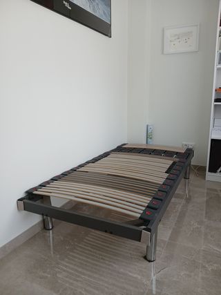 Somier para cama de 90x190 cm - Gris/Blanco