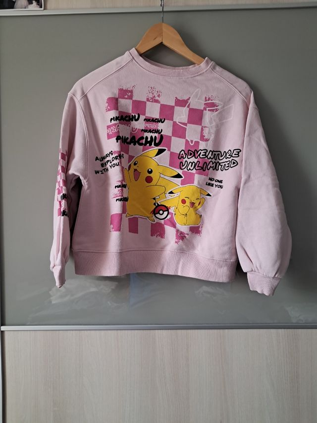 Sudadera Pikachu niña rosa