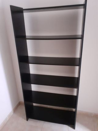 Estantería negra 5 baldas