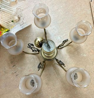 Lámpara vintage 65cm -Dorada