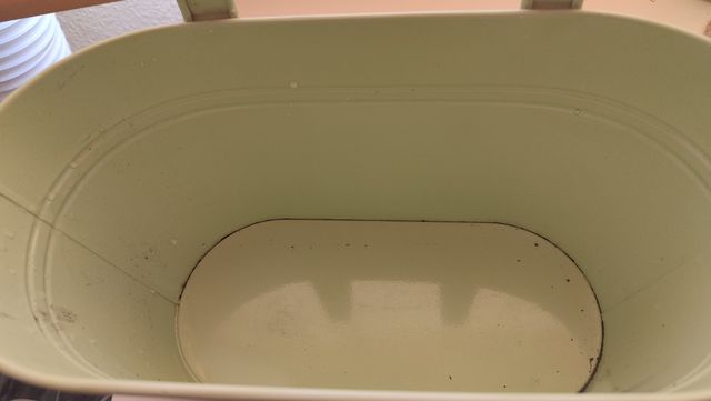 Cesto metalico macetas - Verde. Capacidad para dos