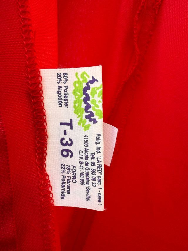 Vestido rojo flamenca T-36