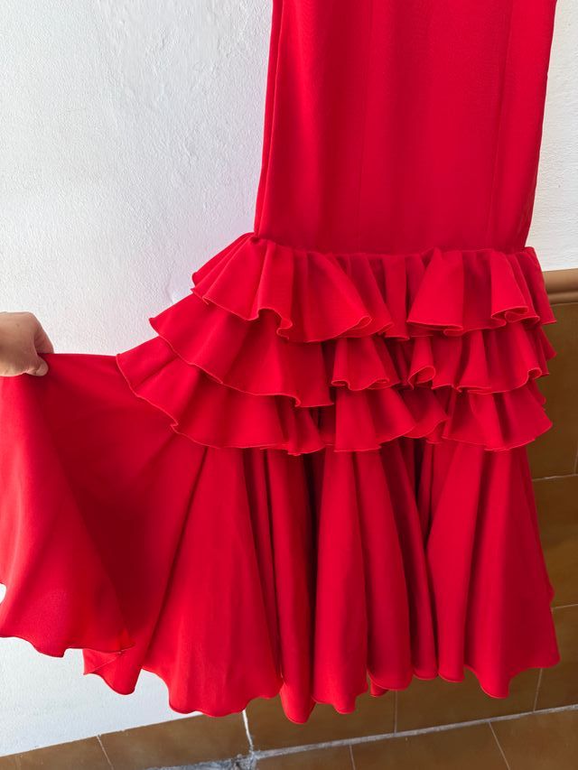 Vestido rojo flamenca T-36