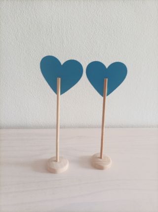 2 Pizarras Corazón Madera