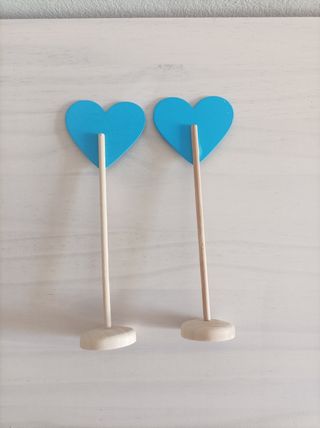 2 Pizarras Corazón Madera