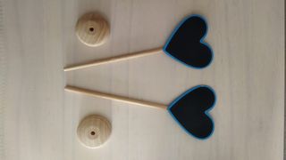 2 Pizarras Corazón Madera