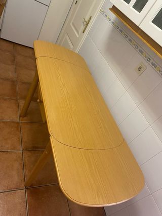 Mesa cocina extensible madera