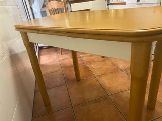 Mesa cocina extensible madera