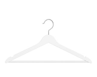 20 Perchas Madera Blancas