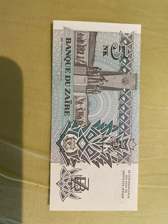 Billete 5 Zaïre - 1993