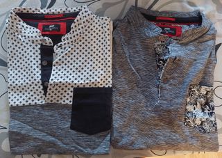 2 Polos INSID XL - Gris & Blanco