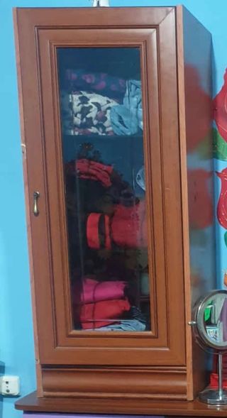 Vitrina de madera con cristal