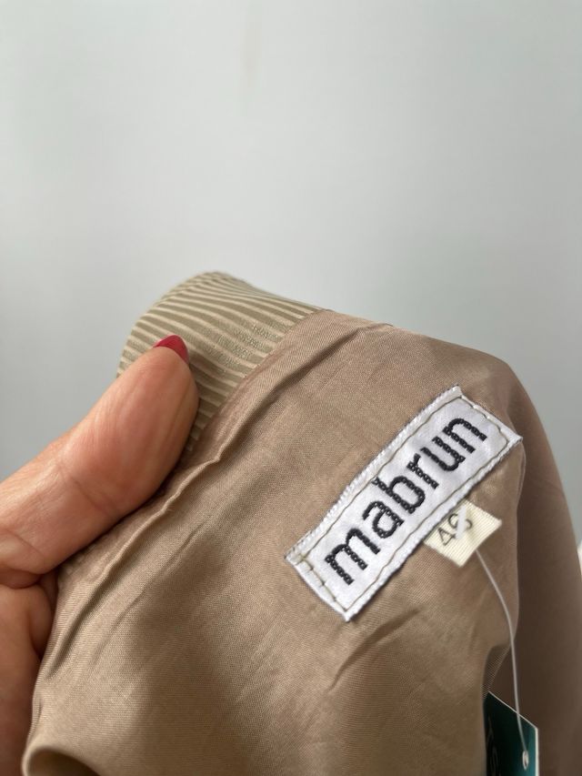 Gonna vintage beige in pelle