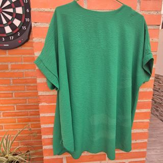 Blusa verde XL - Manga caída