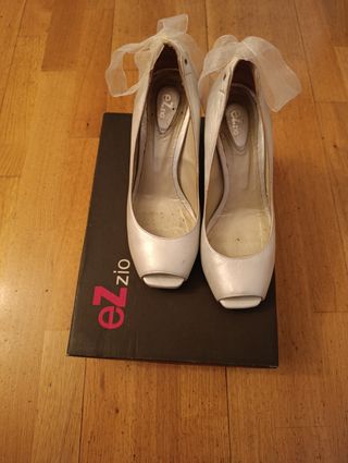 Zapatos tacón plata 36.5