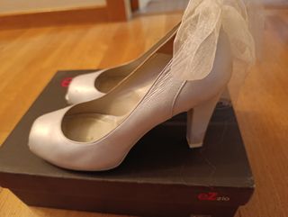 Zapatos tacón plata 36.5