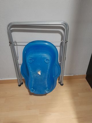 Bañera bebé portátil azul