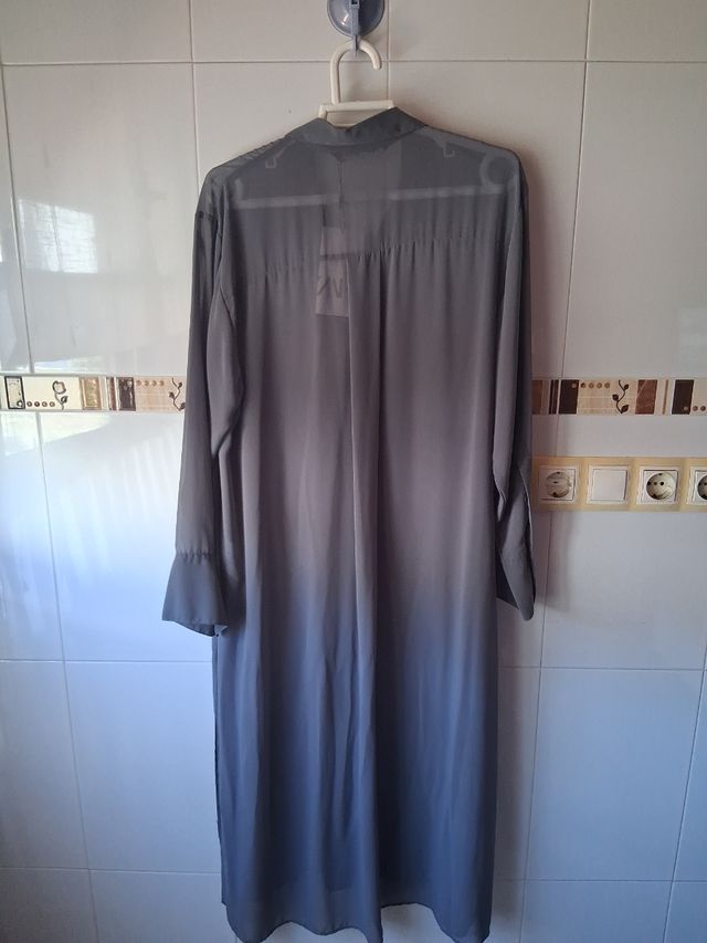 Vestido Zara gris L - 40 - 12
