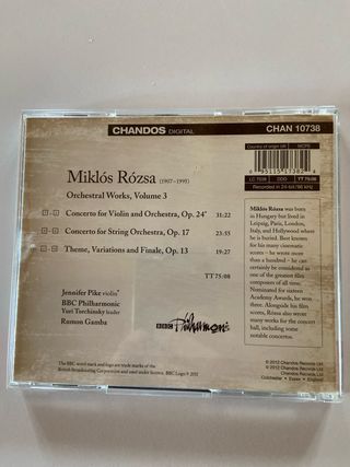 CD Miklós Rózsa - Concierto para violín