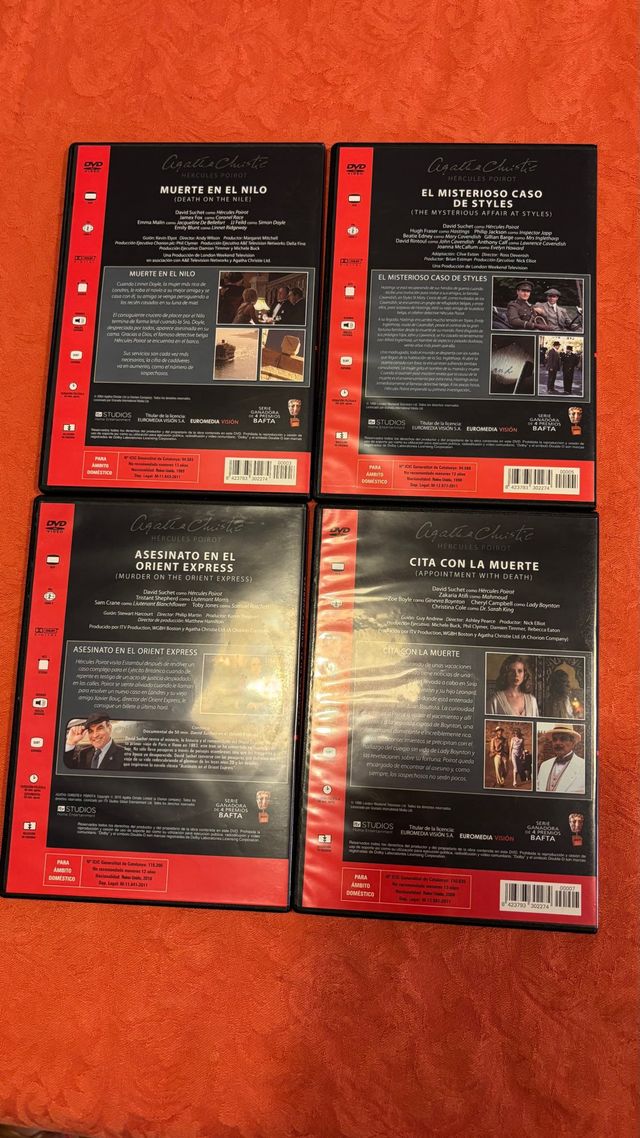 4 DVDs Agatha Christie: Hercule Poirot