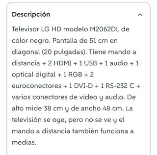 Monitor LG 19" Negro