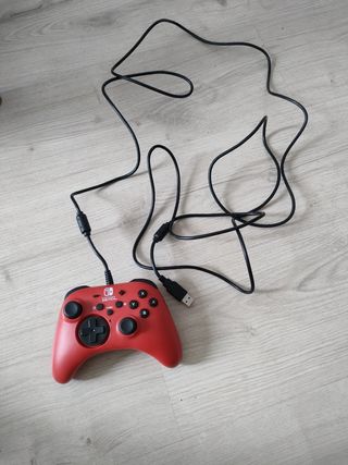 Mando Nintendo Switch rojo pro con cable