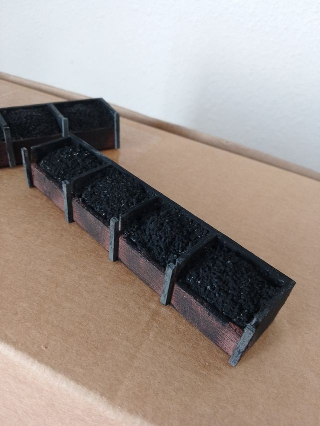 Lote 2 accesorio maqueta escala N carbon