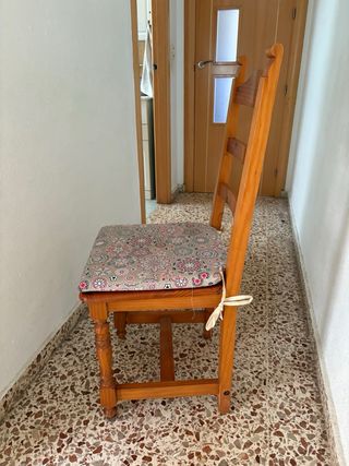 Mesa comedor rústica 6 sillas pino