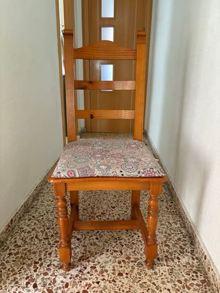 Mesa comedor rústica 6 sillas pino