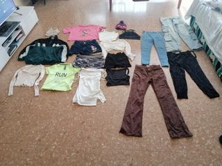 Ropa variada mujer y una chaqueta de hombre 