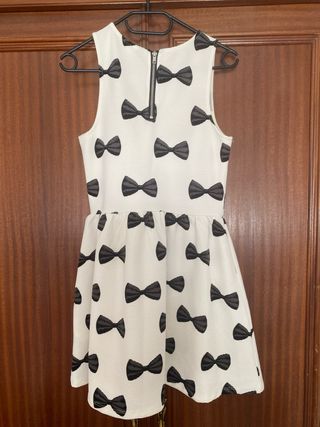 Vestido HYM blanco y negro
