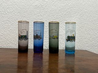 Vasos Vintage Trenes - 4 pzas