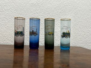 Vasos Vintage Trenes - 4 pzas
