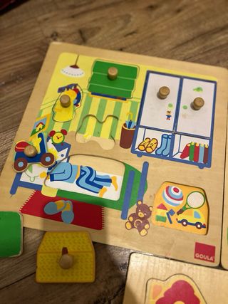3 Puzzles Goula bebé madera