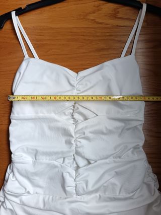 Vestido blanco fruncido - corto