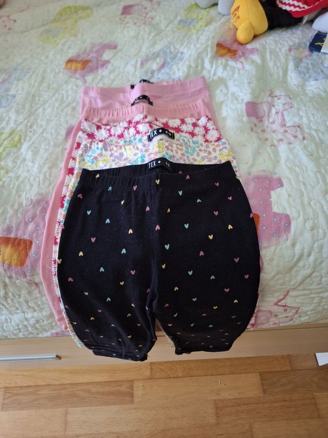 Pack 5 Mallas niña TEX multicolor 4-5 años