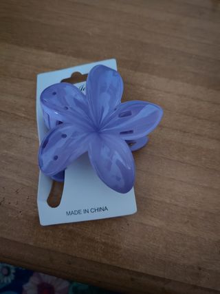 Mollettone capelli fiore viola