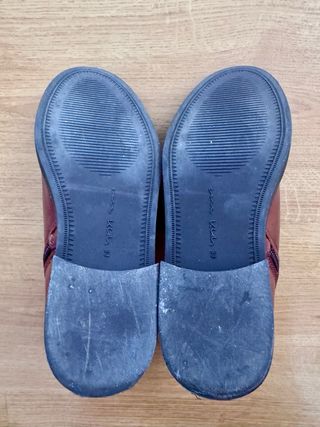 Botines Zara Piel Marrón Talla 33