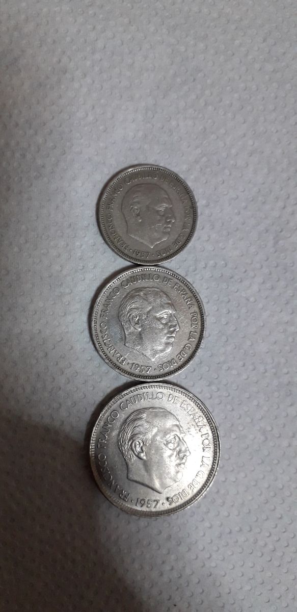 3 Monedas España - 5, 25, 50 Ptas