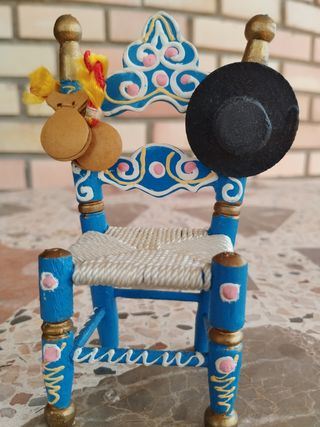 Miniaturas Flamenco: Silla, sombrero, guitarra