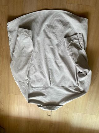 Camisa pana beige / humo mujer