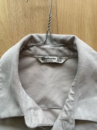 Camisa pana beige / humo mujer