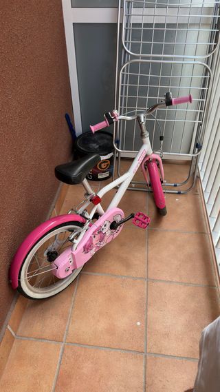 Bicicleta niña B-Twin 16" rosa