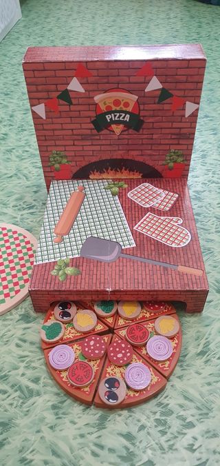 Pizzería juguete madera