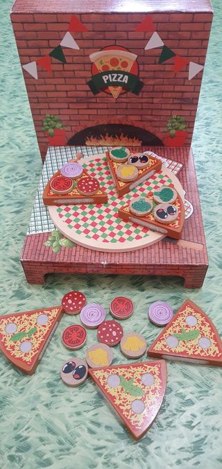 Pizzería juguete madera
