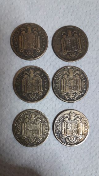 6 Monedas España 1944