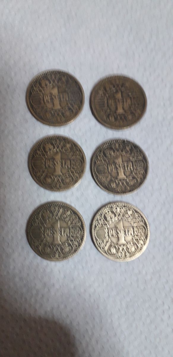 6 Monedas España 1944
